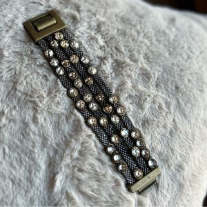 HEET Rockstar AG Crystal Bracelet Leather and Swarovski